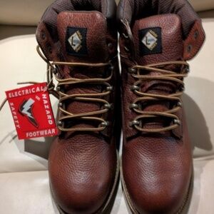 Lehigh Safety Steel Toe Work Legend Boat Shoes Size 8M 5142 P14304 Class 75 ASTM